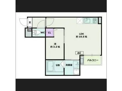 JACK SHIKATAI(1LDK/2階)の間取り写真