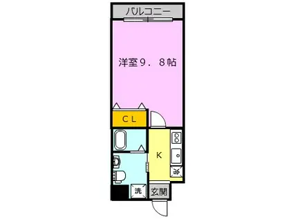 アートプラザ枚方(1K/1階)の間取り写真