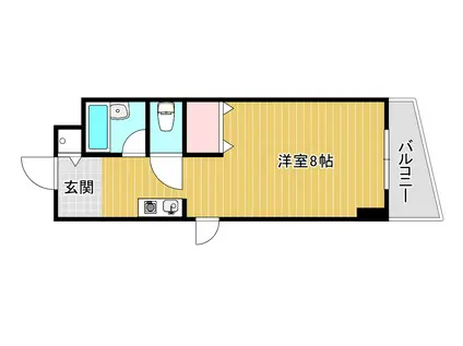 南海本線 難波駅(南海) 徒歩7分 10階建 築31年(1K/7階)の間取り写真