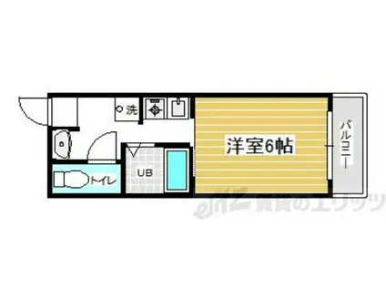 CUBE大桐(1K/2階)の間取り写真
