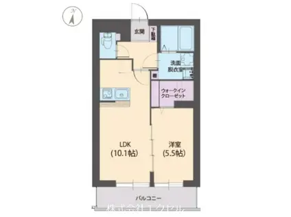 アミクール日野(1LDK/2階)の間取り写真