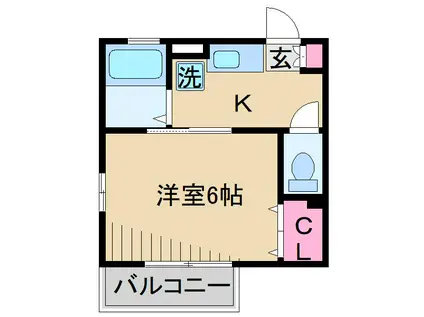 アンビシャス日吉(1K/1階)の間取り写真