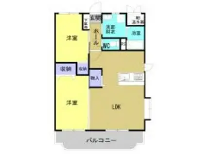 アプランドルVII(2LDK/3階)の間取り写真