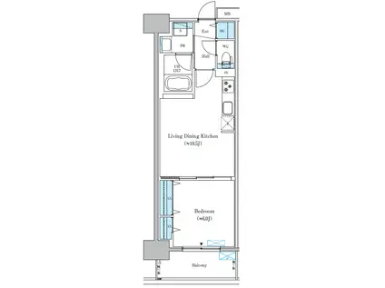 グランセジュール大国町(1LDK/2階)の間取り写真