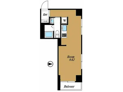 ハイホーム市ヶ谷(ワンルーム/5階)の間取り写真