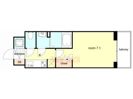 S-RESIDENCE大和田ALINE(1K/10階)の間取り写真