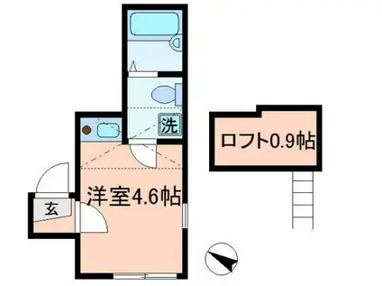 エスポワール西尾久(ワンルーム/3階)の間取り写真