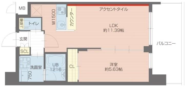 プレジオ塚本ASIAN(1LDK/2階)の間取り写真