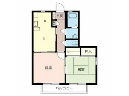 アコールI・II(2DK/2階)の間取り写真