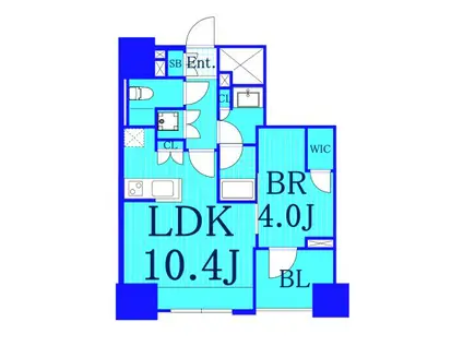 グランパセオ横濱関内プレミアム(1LDK/5階)の間取り写真