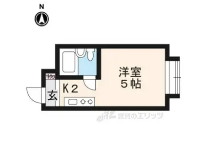 嘉門ハイツ(1K/2階)の間取り写真