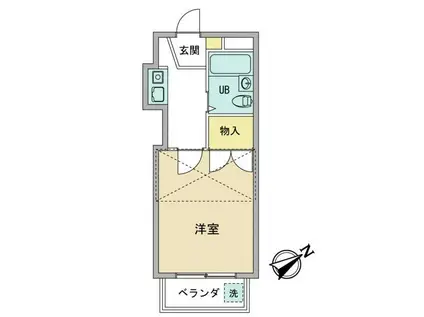 エクセルフォルム中野(1K/1階)の間取り写真