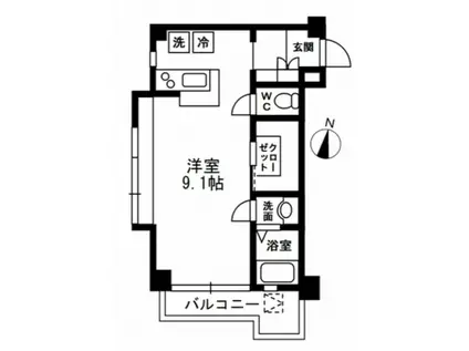 レジディア代々木II(ワンルーム/3階)の間取り写真