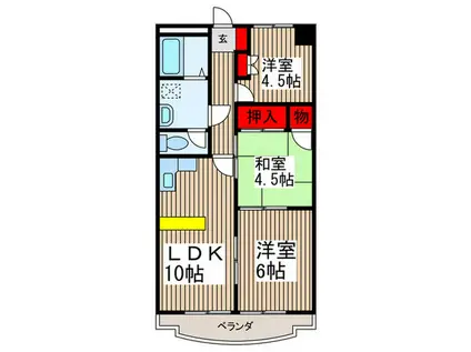 武蔵藤沢駅 徒歩11分 3LDK RC造(3LDK/3階)の間取り写真