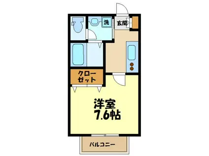 サンメゾン宮前平(1K/1階)の間取り写真