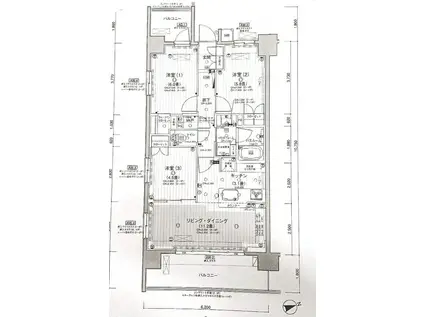パレステージ金町(3LDK/6階)の間取り写真