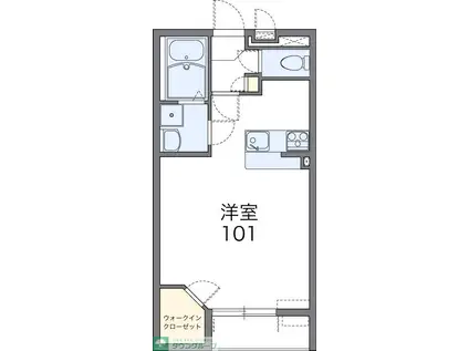 レオネクストシャルムコート(ワンルーム/1階)の間取り写真