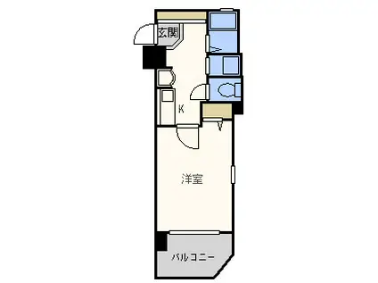 プレサンス東本町(1K/2階)の間取り写真