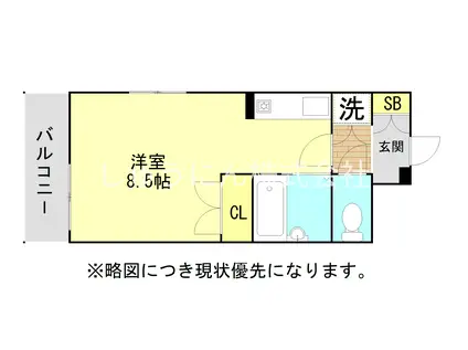 MEMORIAL HOUSE(ワンルーム/3階)の間取り写真