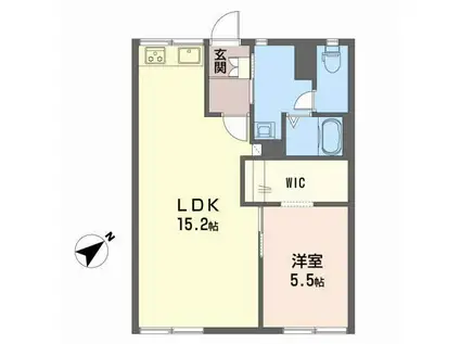 第1グリーンハイツ(1LDK/1階)の間取り写真