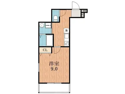 フジパレス我孫子前II番館(1K/2階)の間取り写真