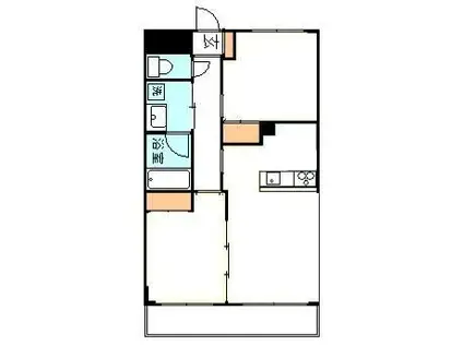 ハーベストヒルズ溝の口1(2LDK/5階)の間取り写真
