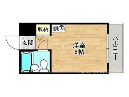 プレミール北堀江(ワンルーム/7階)の間取り写真