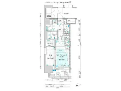 プレサンス レイズ 千種今池(1LDK/5階)の間取り写真
