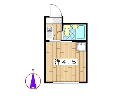 シャンテ本蓮沼(1K/3階)の間取り写真