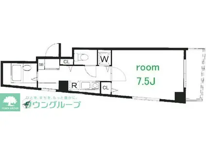 ビオスヴィラ大塚(1K/4階)の間取り写真