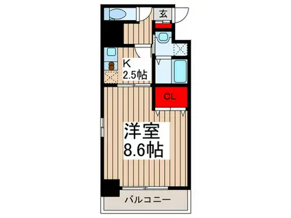 メルヴェーユ(1K/7階)の間取り写真