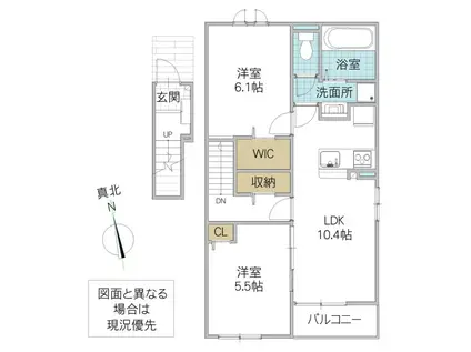 グラースSAM III(2LDK/2階)の間取り写真