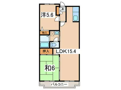 山手台パストラル(2LDK/3階)の間取り写真