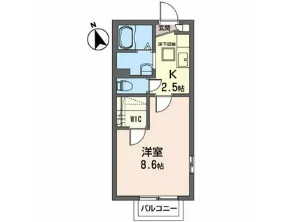 SUN SHINE V(1K/1階)の間取り写真