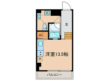 レイオーバー金町(ワンルーム/6階)の間取り写真