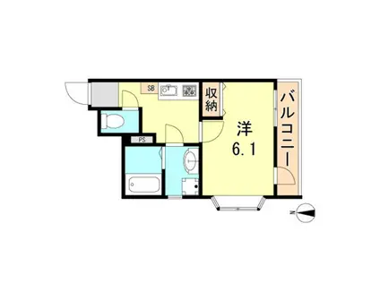 セイシンハイツ(1K/3階)の間取り写真