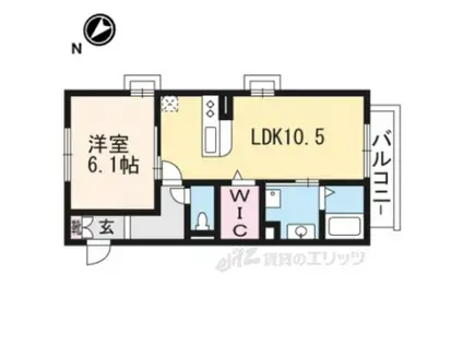 マジェスティツイン(1LDK/3階)の間取り写真