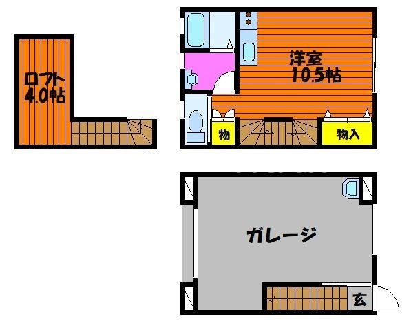 OHDARA BASE(ワンルーム/1階)の間取り写真