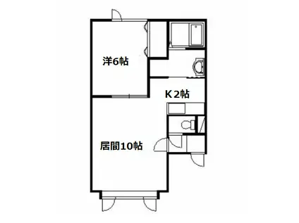コーポハピネス(1LDK/1階)の間取り写真