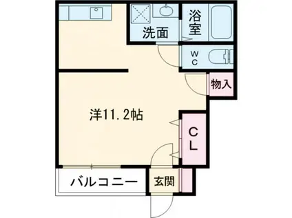 エスポワールT VIII(ワンルーム/1階)の間取り写真