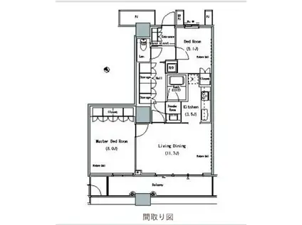 ザ 東京タワーズ ミッドタワー(2LDK/26階)の間取り写真