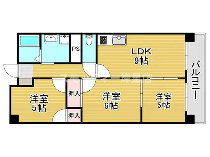 ミサキアソシア(3LDK/5階)の間取り写真
