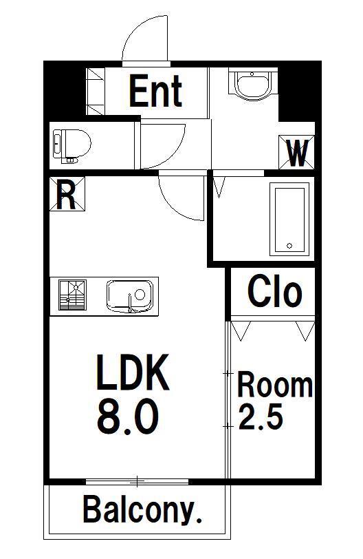MODERN PALAZZO 長崎 CENTRAL(1LDK/10階)の間取り写真