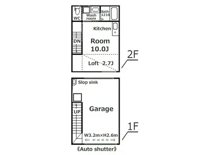KICHI-基地-(ワンルーム/1階)の間取り写真