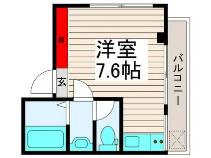ケーエスコーポ(ワンルーム/2階)の間取り写真