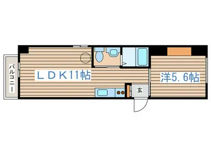 パルムドール(1LDK/3階)の間取り写真