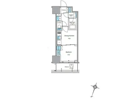 ルフォンプログレ渋谷ヒルトップ(1DK/10階)の間取り写真