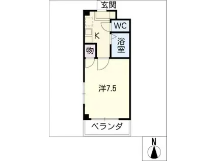 グランドヒルズ正徳(1K/5階)の間取り写真