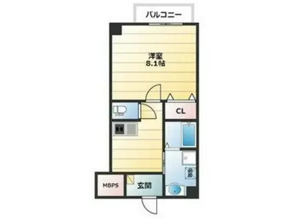 エヌエムスワサントオンズノース(1K/2階)の間取り写真