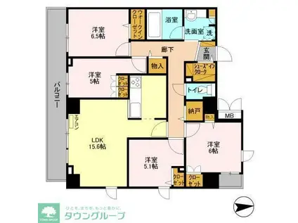 アヴェニール柏の葉(4LDK/7階)の間取り写真
